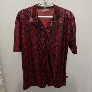 Vintage Pop Icon Snake Skin Disco Shirt